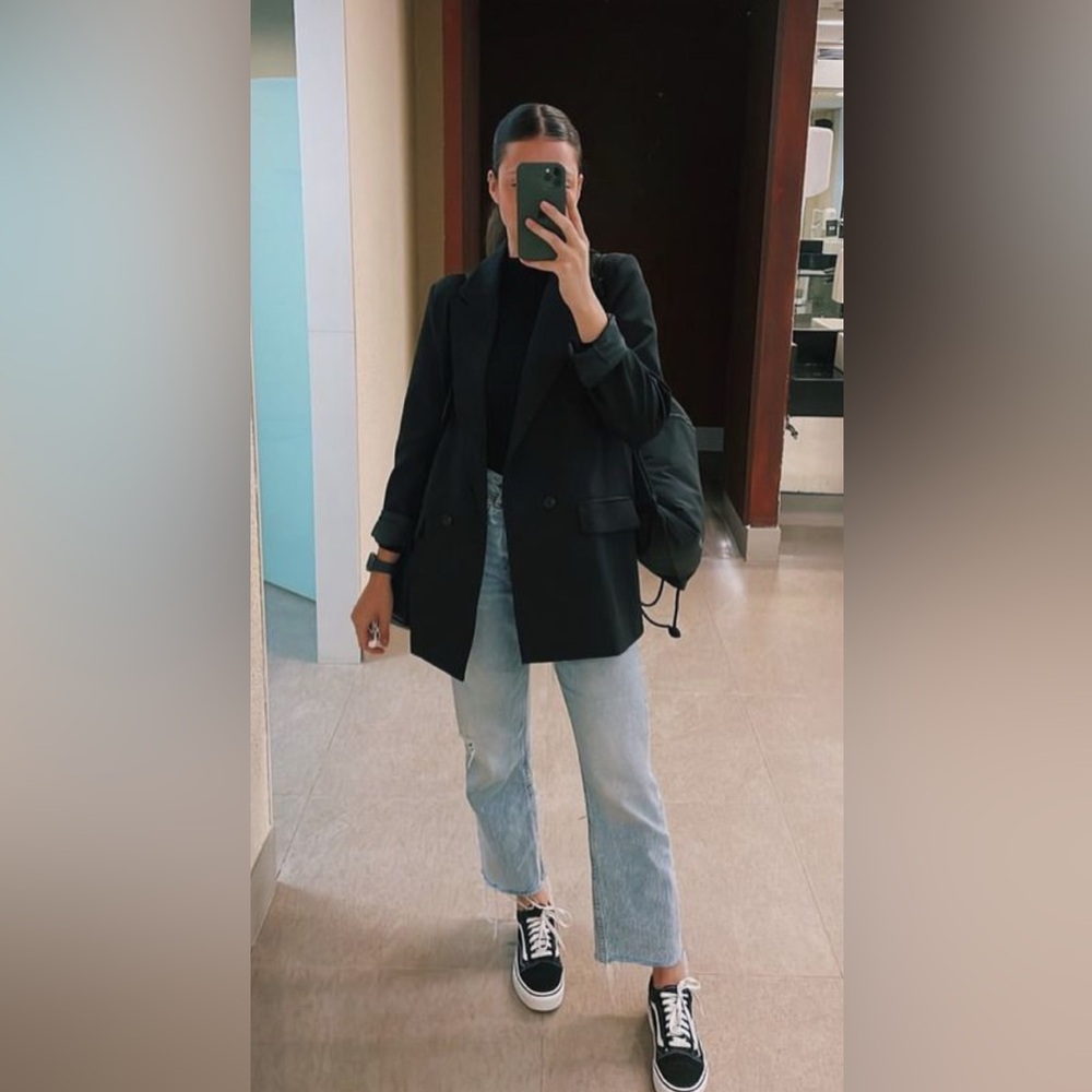 Vans Suede Black and White Sneakers - Picture 2 of 7